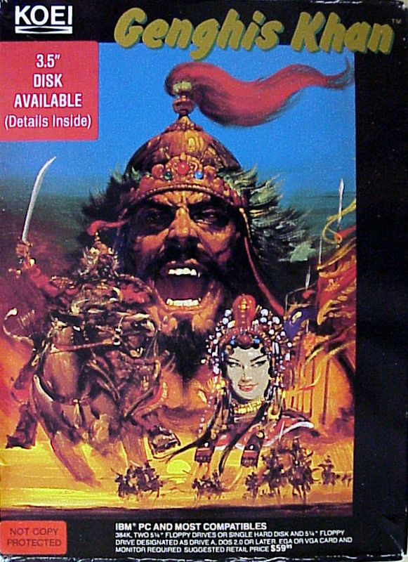 Genghis Khan box art for MSX